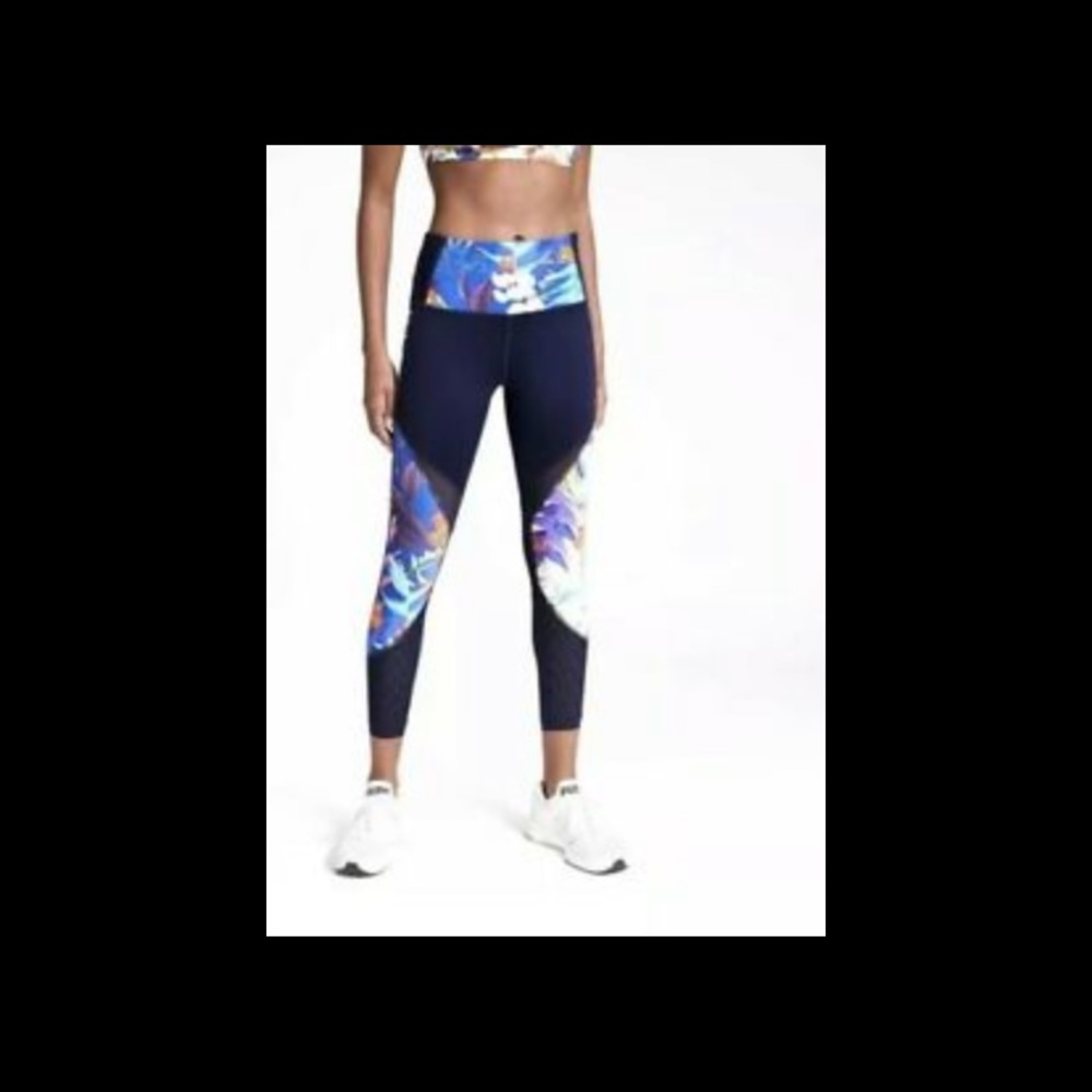 Athleta Leggings with tropical pattern